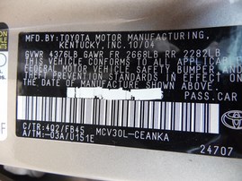 2005 TOYOTA CAMRY LE BEIGE 3.0L AT Z18253